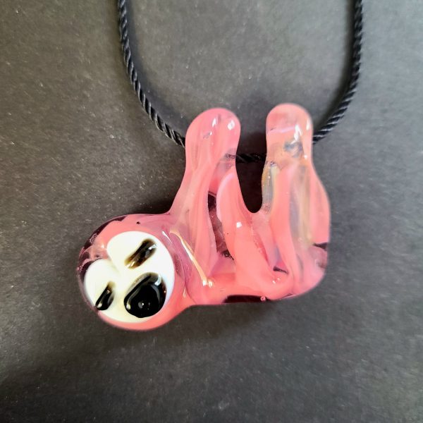 pink sloth pendant